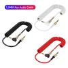 3.5mm Elbow Spring Expansion Audio Adapter 3.5mm To 3.5mm Male Plug Jack Audio Cable Flexible Spring Cable Aux Line