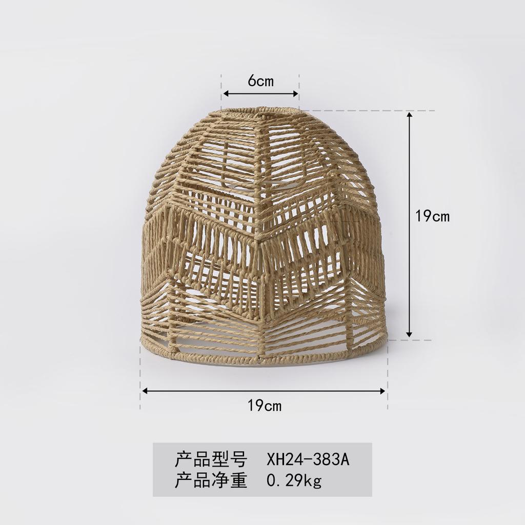 Paper Rope Lamp Shade – Handwoven Creative Pendant Light Fixture, Elegant Decor for Bedrooms, Homestays, Hotels & Restaurants