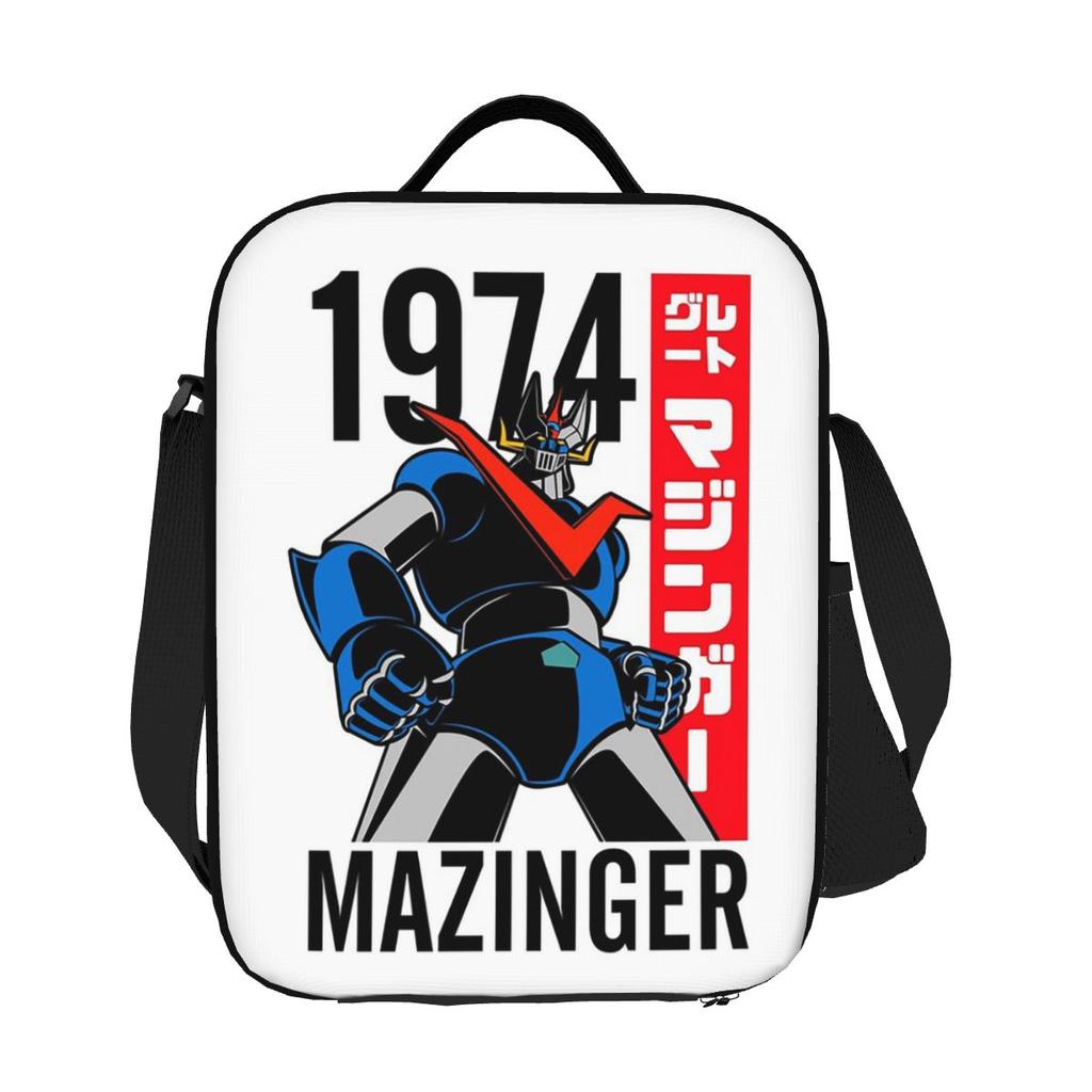 Mazinger Z Mad Robot Grendizer Anime Manga Insulated Lunch Bag for Women Kids Leakproof Food Boxes Thermal Lunch Box Tote