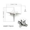 2pcs Universal Doji Brooch  Clothes  Bags  Accessories  Buckle Pin  Collar Corner Decoration  Four-pointed Star Pin