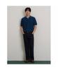 Binpolmen Cotton Silk Collared Neck Knit Blue