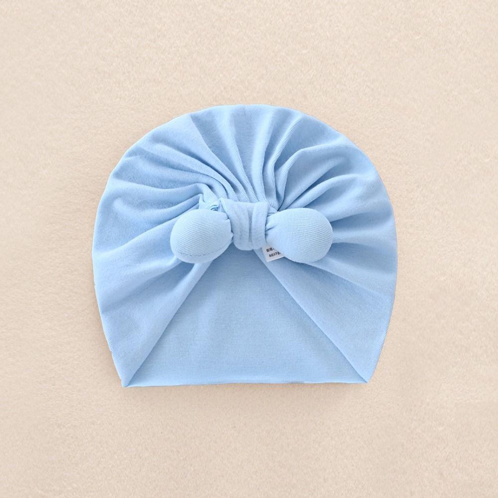 Cartoon Baby Fetal Cap 0-5 Months Newborn Turban Hat Windproof Boneless Muslin Hat  Toddler