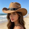 Tibetan Western Cowboy Hat Spring and Summer Female Big Edge Jazz Top Hat Year European and American Style New Sun Hat