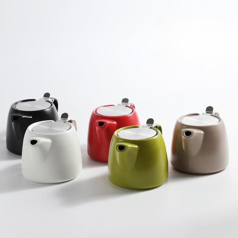 BR600ML Colorful Ceramic Teapot Household Tea Set with Filter Screen Large Capacity Afternoon Tea Infuser Teapot Coffee KettleEY