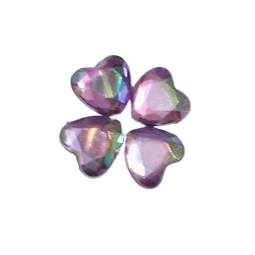 

Акриловая заколка для волос в форме персикового сердца со стразами, плоская задняя сторона, аксессуар для нейл-арта DIY 8mm 50 pcs