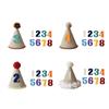 Adjustable Soft Cotton Party Hat Set With Attachable Number Kids Party Accessories For Family Gatherings