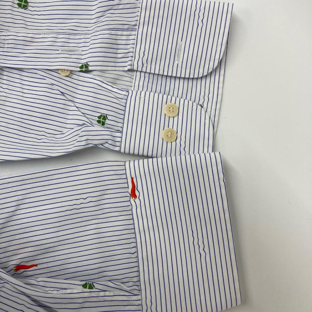 ETRO Striped BEN ETRO ESSERE cotton shirt tops 41 White / purpleUsed