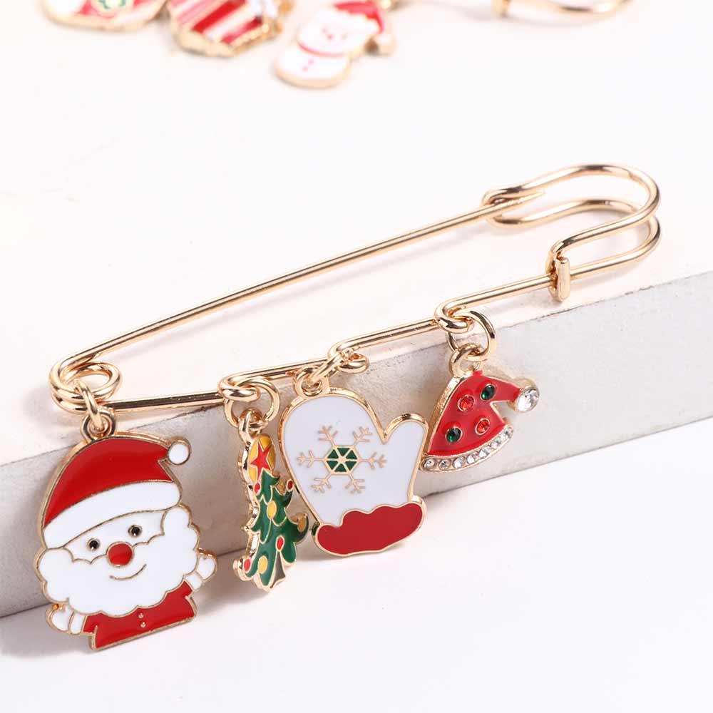 Bag Decoration Jewelry Gift Women Safety Pins Waistband Pin Dress Shawl Clips Christmas Brooches
