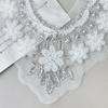 Mesh Heavy Industry Embroidery Bead Sequins Flower Lace Front Piece Collar Flower Diy Handmade Accessories Decorative Cloth Stickers Accessories