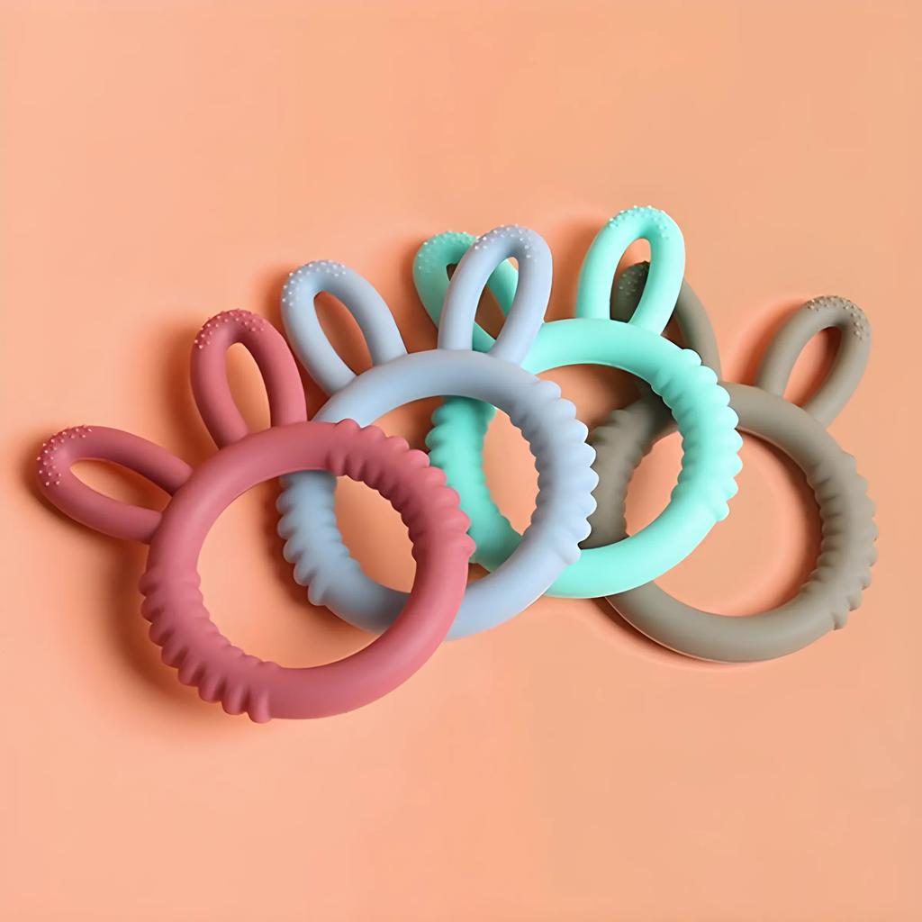 Non-Toxic Baby Silicone Teether Bunny Baby Pacifier Bite Happy Children Teething Toys Maternity & Baby Products
