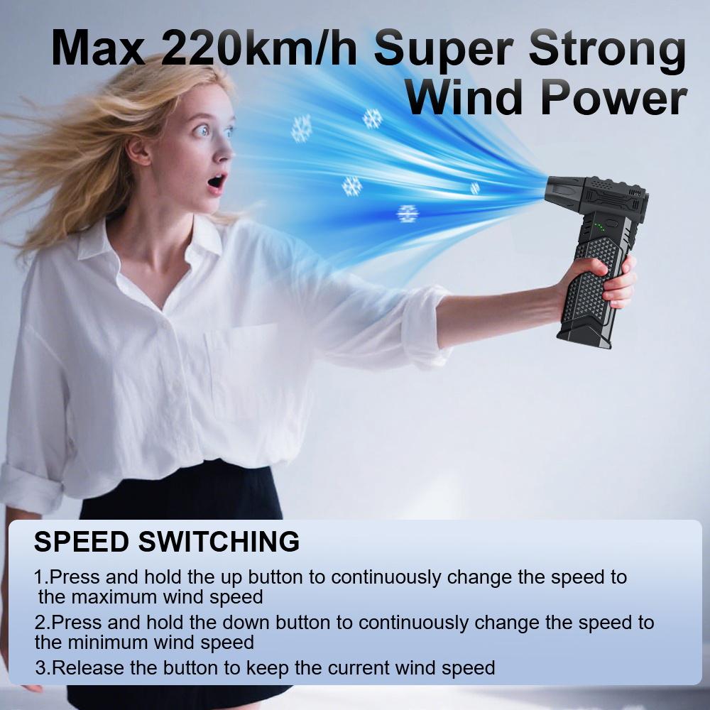 Blow And Suction 2 in 1 Violent Hair Dryer Blowing Snow Cleaning Blower Tool 2025 400000RPM Turbo Jet Fan Electric Air Duster
