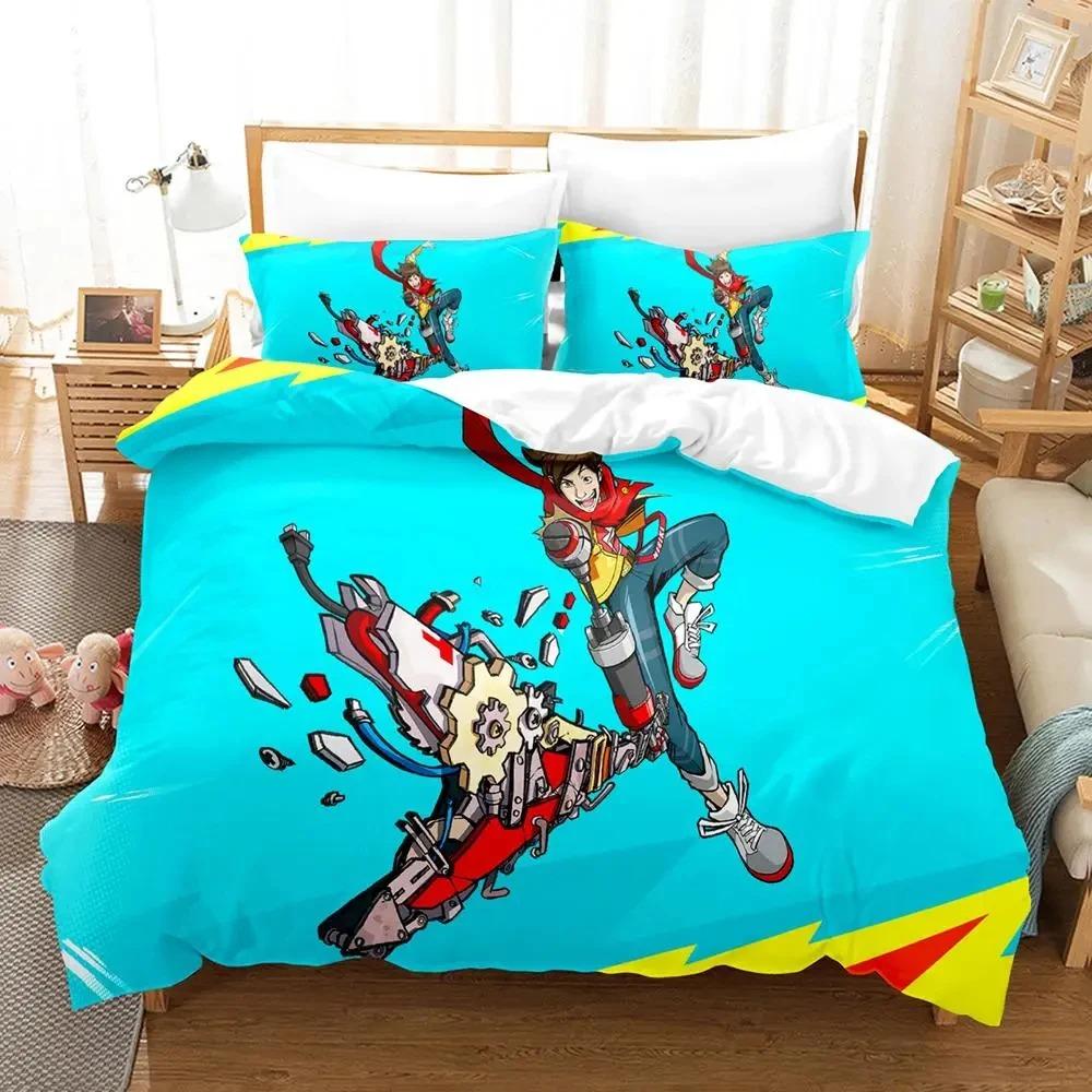 Anime Game Hi-Fi Rush Bedding Set Duvet Cover Bed Set Quilt Cover Pillowcase Comforter King Queen Size Boys Adult Bedding Set