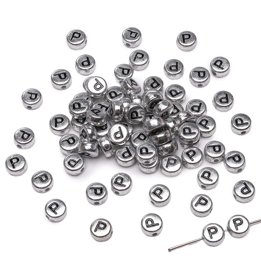 Mărgele Handmade Mărgele Acrilice Alfabet Mărgele Pătrate Mărgele Plate Mărgele Rotunde Handmade DIY Accesorii Bijuterii Mărgele Distanțiere Brățară Mărgele Înșirate Manual