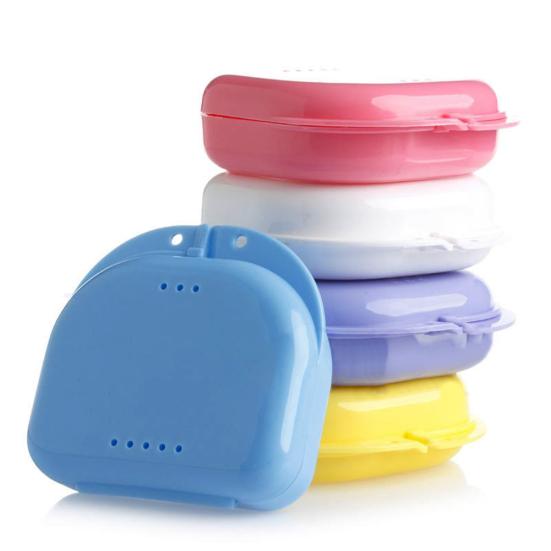 1 st Dental Retainer Protes Falsktand Förvaringsväska Box Munskyddsbehållare