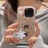 Snowflake Charm Mobile Phone Strap Accessory With Flashing White Crystals Beads Fashion Accessory for Christmas Gifts