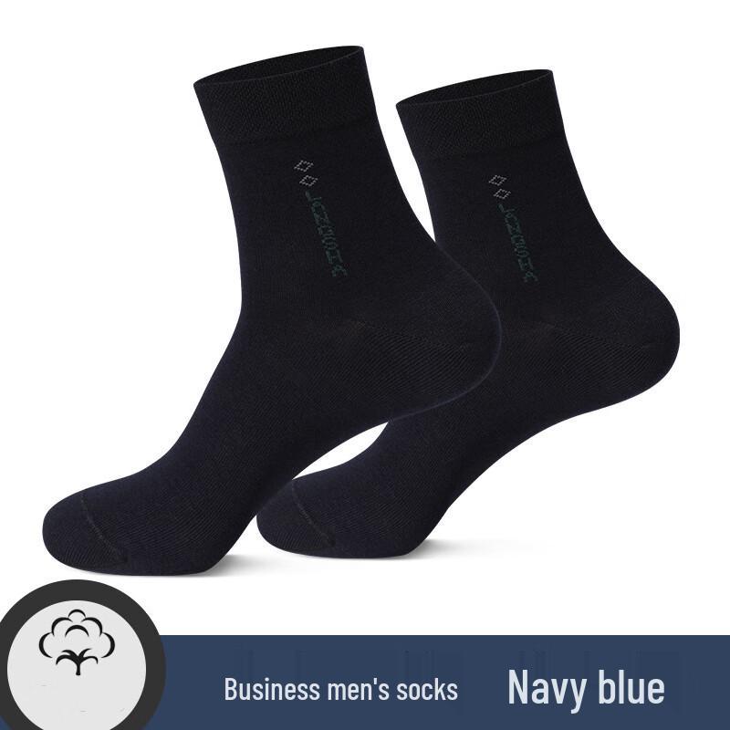 LangSha Men s Mid-Calf Business Cotton Socks