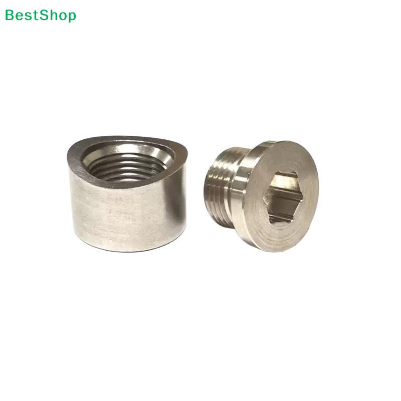 Stainless Steel O2 Sensor Bung Plug Kit-in Oxygen Sensor Nut with Threaded Plug for Exhaust Pipe Modification & Repair