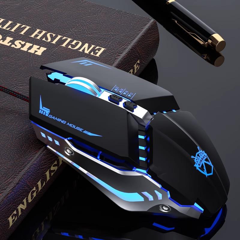 Wrangler Silent Wired Macro Gaming Mouse for Desktop and Laptop