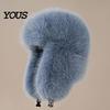 Stylish Commuting Hat Faux Fur Trapper Hat, Fuzzy Winter with Ear Flaps, Fleece Thickened Plush Snow Cap Lined Windproof Ushanka for Women Cold