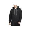 Nike Sportswear Men's Full Zip Hooded Jacket Embroidered Logo Soft Fleece Lined Regular Fit Casual Athletic Outerwear Black DR0404-010