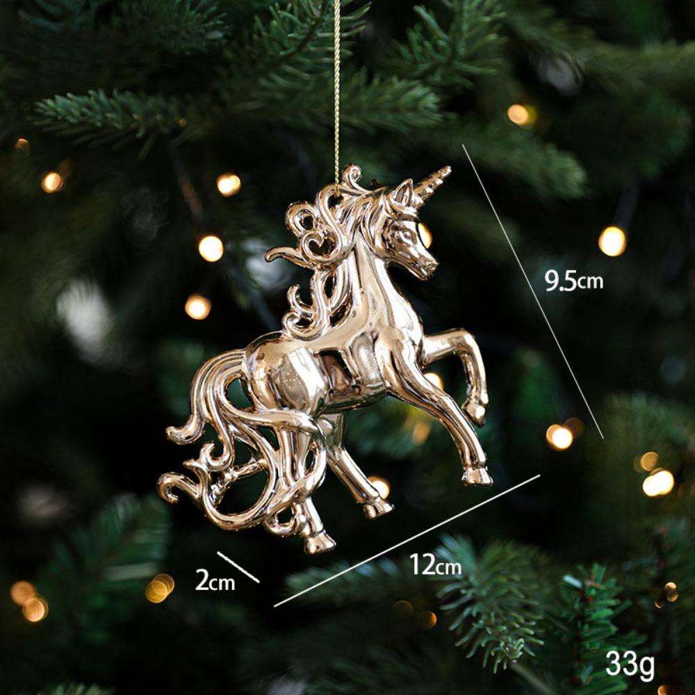 Elk Christmas Gold Plating Hanging Pendant Plastic Christmas Tree Ornaments  Christmas Party
