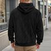 American Style Sweatshirt Men's Velvet Autumn Winter Casual High Street Jacquard Double-sided Velvet Hooded Pullover Sweatshirt