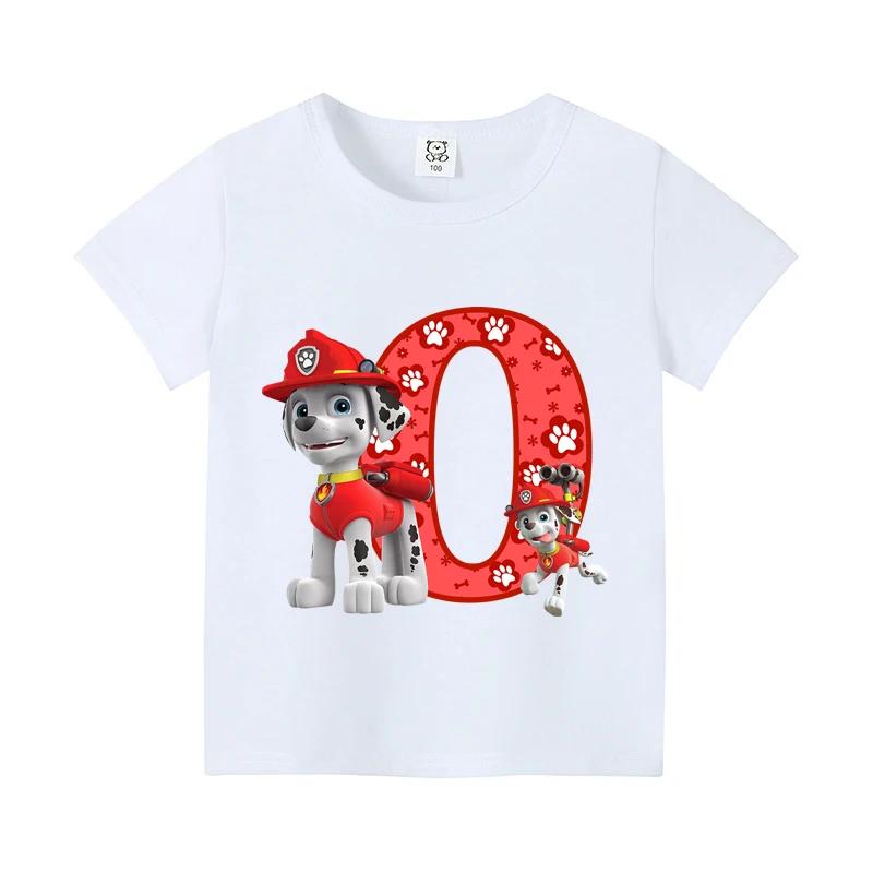 PAW Patrols Children Short Sleeve T-shirt Summer Kids Cartoon Printed Clothing Boy Casual Cotton Tee Girl Anime Cute Tops Gifts
