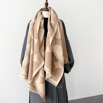 Neuer Luxus Punktmuster Langer Schal für Damen Warme Winter Kaschmir Pashmina Schals Schals Damen Dicke Decke Wickeltuch Foulard