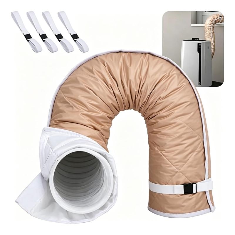 Portable Air Conditioner Hose Cover, Fabric Insulation Sleeve for Bedroom Hose Zone and Indoor Room Comfort Use
