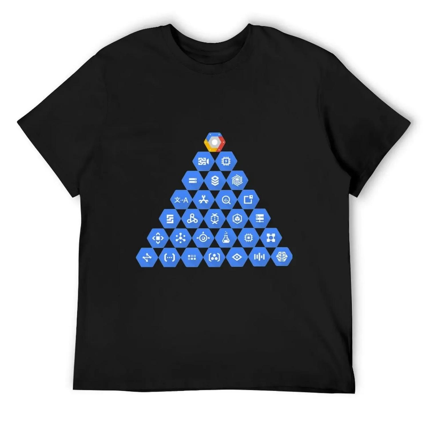 

Google Cloud Platform Elements Pyramid T-Shirt funny costumes sports fans graphic shirts aesthetic clothes men workout shirt XXXXXL чорний