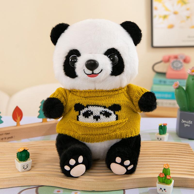 Sweater Giant Panda Plush Toy Cute Panda Doll Doll Zoo Event Souvenir Gift Ragdoll