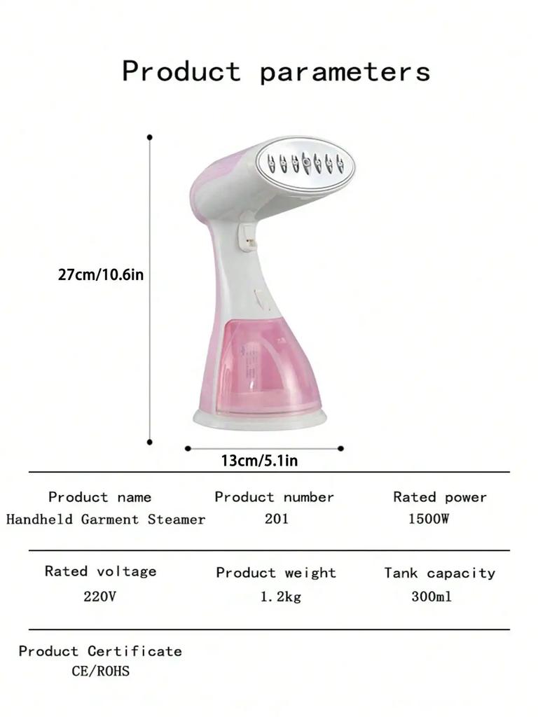 New 1500W Garment Steamer Iron Portable Steam Cleaner 300ML Home Electric Hanging Mite Removal Handheld Steamer Garment Clothes