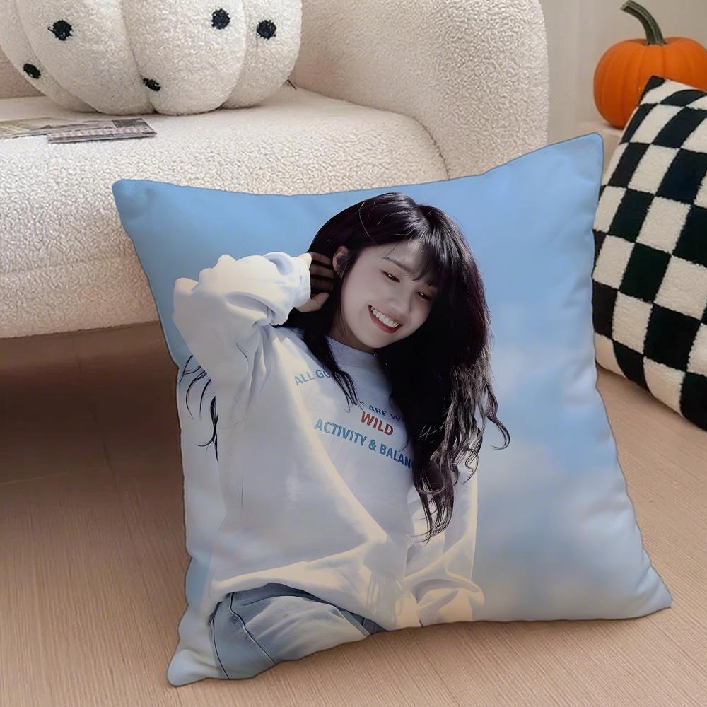 singer sweet JJung Eun Ji Cushion Cover Throw Pillow Cover Hidden Button Durable Polyester Chair Cushion