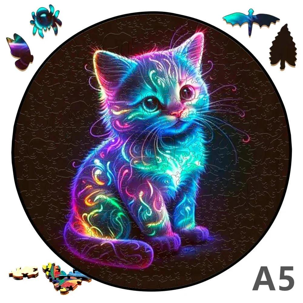 150pcs Animal Wooden Puzzle Ideal for Adults Children A3 A5 3D Wood DO-IT-YOURSELF Crafts Shaped Christmas Present Wooden Jigsaw Puzzle Box