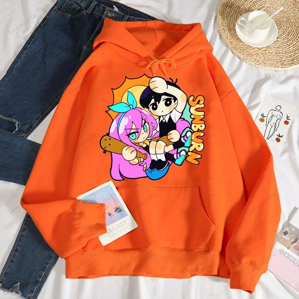 Omori Cute Hoodie Printed Sportswear Unique Hot Selling Autumn and Winter Pullover Cartoon Popular Men Pullover Street Fashion