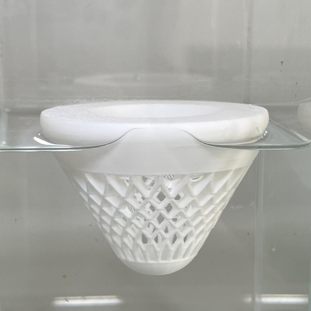3D Printed Floating Aquarium Planting Basket Fish Plant Symbiosis Planter  Hydroponic System