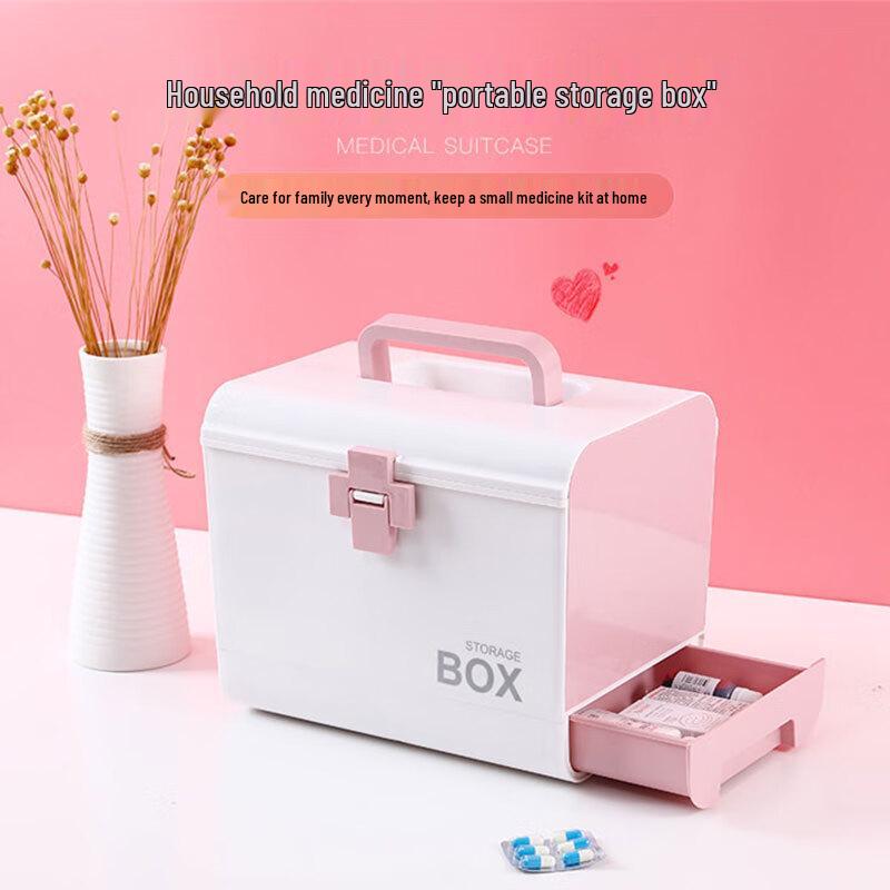 Ledotime Portable Household First Aid Medicine Storage Box