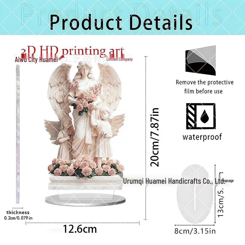 2D Acrylic Moon Castle Desktop Ornament