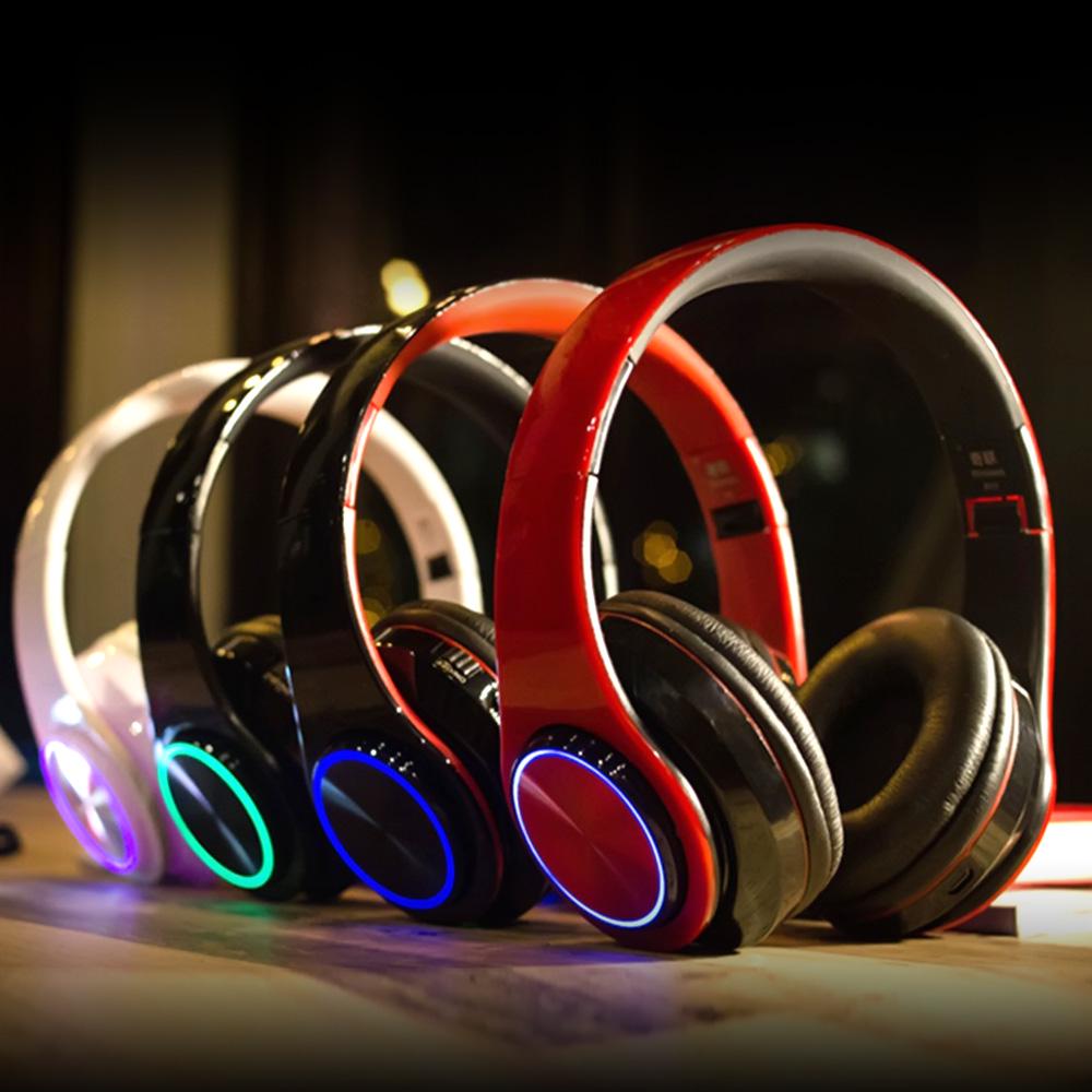 B39 RGB Luminous Wireless BT 5.0 Gaming Headset Stereo Headphone Foldable Earphone Headphone Mic