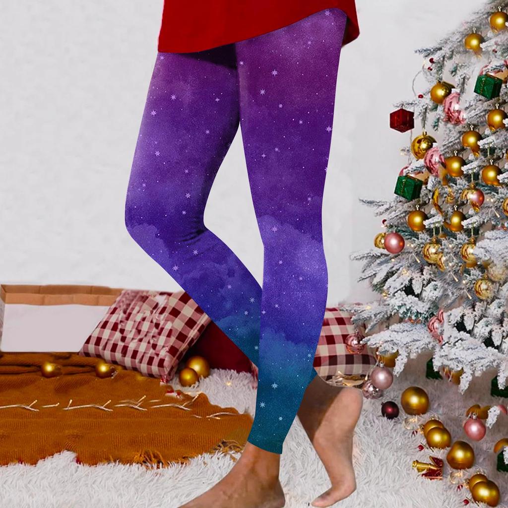 Women's Fashionable Printed Elastic Waist Slim Fit Elastic Yoga Casual Pants