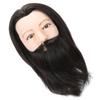 Salon Male Mannequin Head Human Hair Practice Hairdressing Training Head for Styling