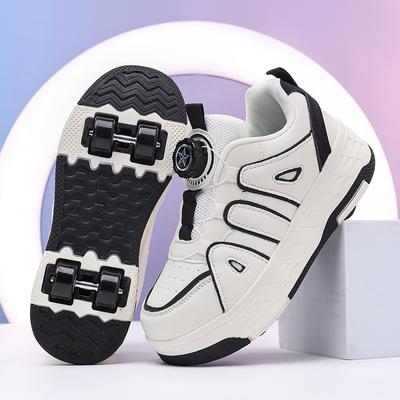 29-40 Scarpe da Ginnastica a Quattro Ruote per Bambini Pattinaggio a Rotelle Rimovibili Scarpe da Pattinaggio per Studenti Scarpe Sportive Scarpe da Skate da Ragazza