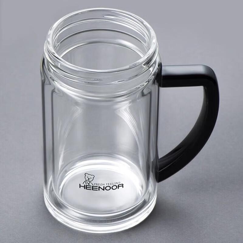 Sinuo HWM Double-layer Insulated Glass Tea Cup with Filter