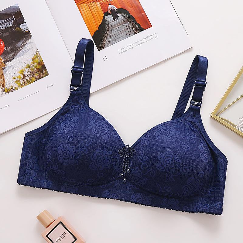 Neue Jacquard Übergröße Umstandsunterwäsche Bügelloser Leichter Cup Seitenstützend Anti-Seitenboob Atmungsaktiver BH