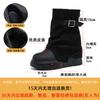 Thick-soled Inner Heightening Trouser Boots, New Women's Medium Tube Belt Buckle Short Boots In Autumn and Winter 2025, Solid Color Martin Boots