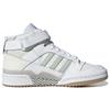 adidas Womens Forum Mid 'White Linen Green' (women's sizes) Cloud White / Linen Green / Gum Skate Shoes GX4578