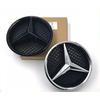 For AMG Benz Car Front Grilled Star Emblem Logo Black Border and Silver Border Decoration for Mercedes Benz W205 C E ML GL GLA C