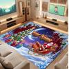 Christmas Theme Soft Crystal Velvet Rug Custom Name & Text Print Non Slip Floor Rug for Bedroom Living Room