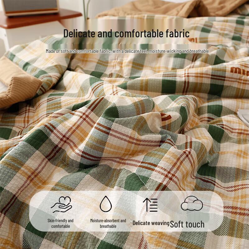 

JingJingRS Soybean Bubble Cotton Summer Quilt