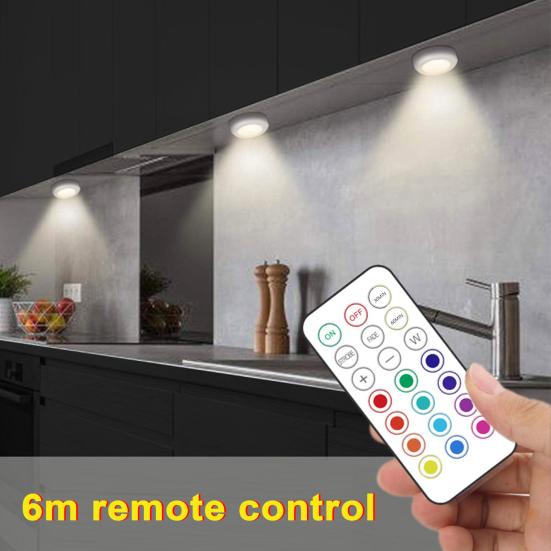 LED Cabinet Lamp RGB Color Dimmable Kitchen Counter Remote Control